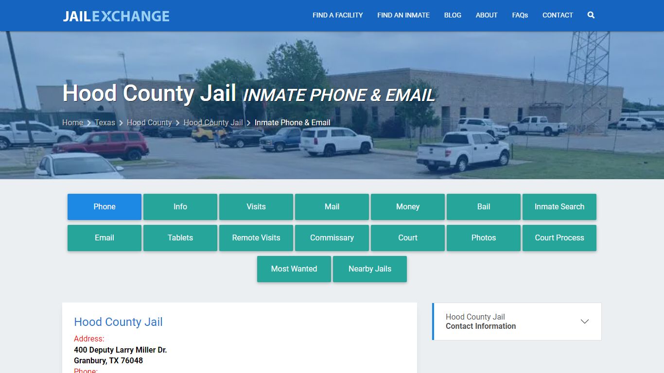 Inmate Phone - Hood County Jail, TX - Jail Exchange